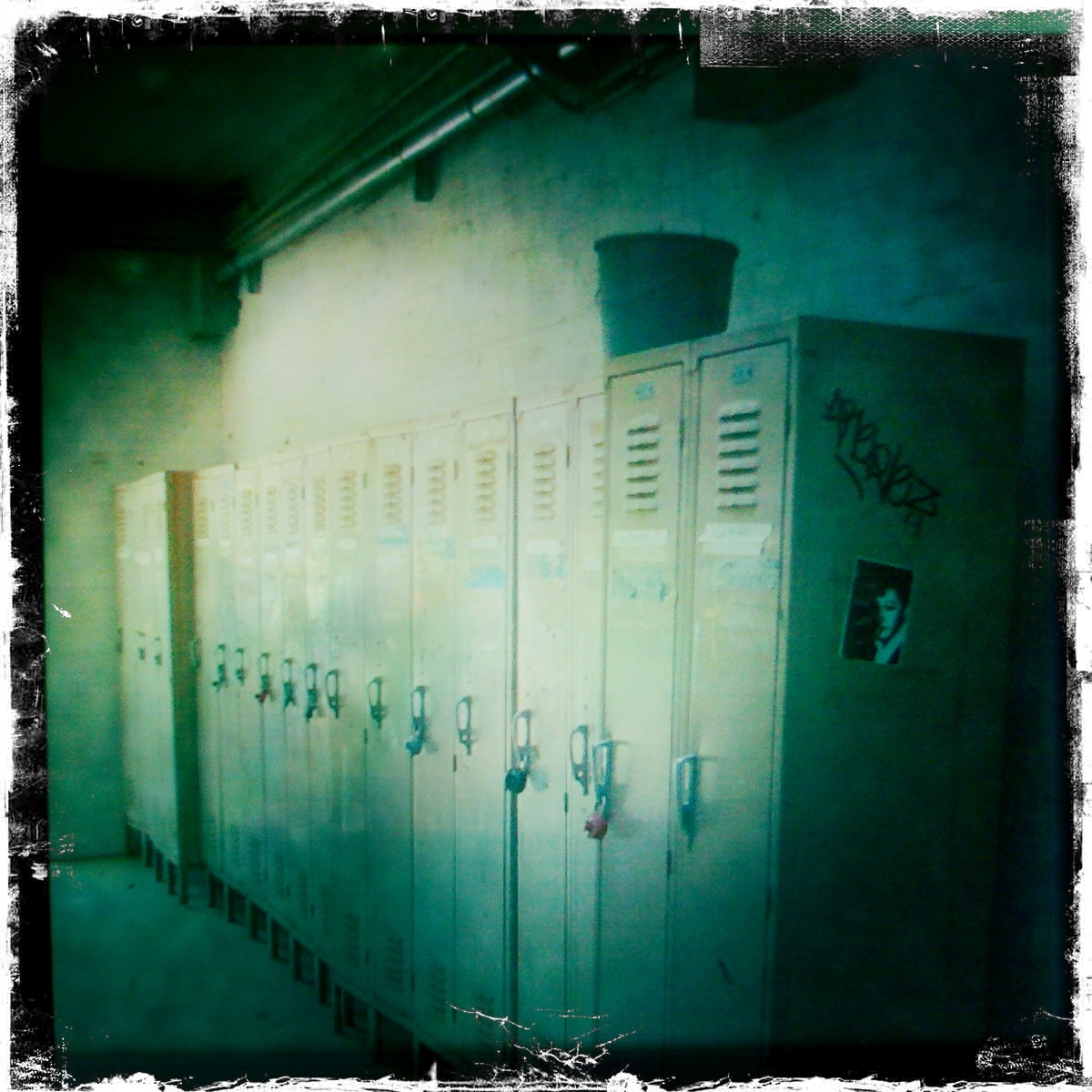 Betty a row of lockers